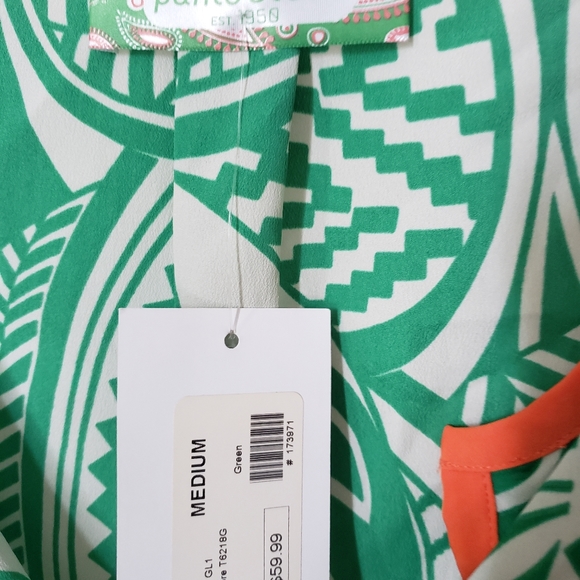 Pants store green boho top - Picture 2 of 4